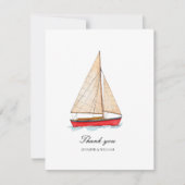 Nautical Boat Weddenschap Hartelijk dank Bedankkaart (Voorkant)