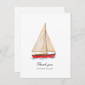 Nautical Boat Weddenschap Hartelijk dank Bedankkaart (Voorkant / Achterkant)