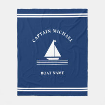 Nautical boating Navy Blue Boat Name Sailing