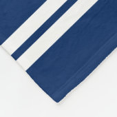 Nautical boating Navy Blue Boat Name Sailing Fleece Deken (Hoek)