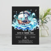 Nautical Boho Pirate Birthday Kaart (Staand voorkant)