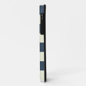 Nautical Bold Navy Stripes met naam - iPhone Case (Achterkant/links)