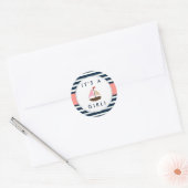 Nautical Boot Baby Shower Stickers - Het is een me (Envelop)
