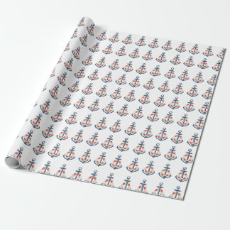 Nautical Boy Anker Verjaardag Wrapping Papier