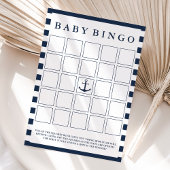 Nautical Boy Baby shower Baby Bingo Game