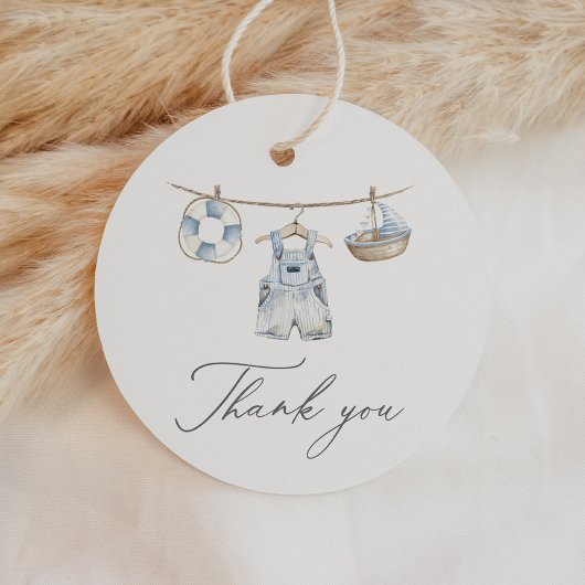 Nautical Boy Baby shower Bedankjes Labels