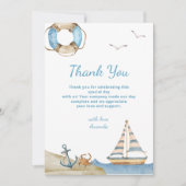 Nautical Boy Baby shower Bedankkaart (Voorkant)