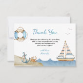 Nautical Boy Baby shower Bedankkaart (Voorkant)