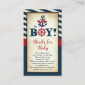 Nautical Boy Baby shower Boeken voor Baby Informatiekaartje (Voorkant)
