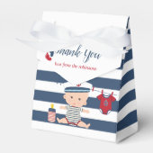 Nautical Boy Baby shower Dank u Bedankdoosjes (Voorkant Zijde)