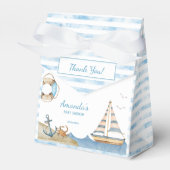 Nautical Boy Baby shower Dank u Bedankdoosjes (Voorkant Zijde)