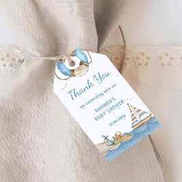 Nautical Boy Baby shower Dank u Cadeaulabel