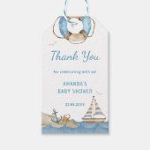 Nautical Boy Baby shower Dank u Cadeaulabel (Voorkant)