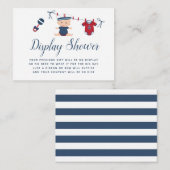 Nautical Boy Baby shower Display Shower Informatiekaartje (Voorkant / Achterkant)