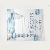 Nautical Boy Baby Shower Fotobehang Wandkleed (Voorkant (horizontaal))