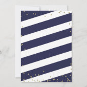 Nautical Boy Baby shower Invitation Kaart (Achterkant)