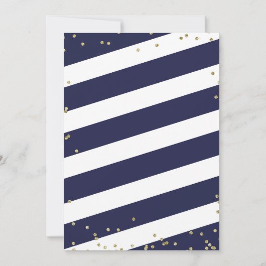 Nautical Boy Baby shower Invitation Kaart (Achterkant)