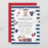 Nautical Boy Baby shower per mail Kaart (Voorkant / Achterkant)