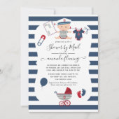 Nautical Boy Baby shower per mail Kaart (Voorkant)