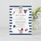 Nautical Boy Baby shower per mail Kaart (Staand voorkant)