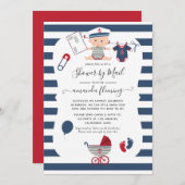 Nautical Boy Baby shower per mail Kaart (Voorkant / Achterkant)