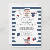 Nautical Boy Baby Shower per post Kaart (Voorkant)