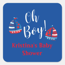 Nautical Boy Baby shower sticker