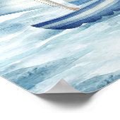 Nautical Boy Baby shower Welkomstbord Poster (Hoek)
