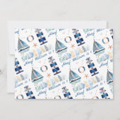 Nautical Boy Baptism en 1st Birthday Foto Kaart (Achterkant)
