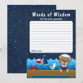 Nautical Boy Beer Red and Navy Words of Wisdom Kaart (Voorkant / Achterkant)