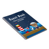 Nautical Boy Beer Red Baby shower Guest Book Notitieboek (Rechterzijde)