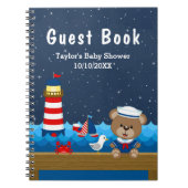 Nautical Boy Beer Red Baby shower Guest Book Notitieboek (Voorkant)