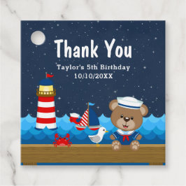 Nautical Boy Beer Red Birthday Party Bedankjes Labels