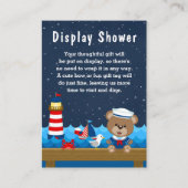 Nautical Boy Beer Red en Navy Display Shower Informatiekaartje (Voorkant)