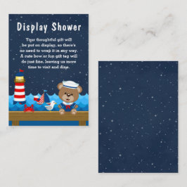Nautical Boy Beer Red en Navy Display Shower Informatiekaartje