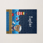 Nautical Boy Beer Red en Navy Legpuzzel (Horizontaal)