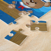 Nautical Boy Beer Red en Navy Legpuzzel (Zijkant)