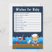 Nautical Boy Monkey Red en marine wil Baby Kaart (Voorkant)