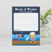 Nautical Boy Monkey Red en marine Wisdom Kaart (Staand voorkant)