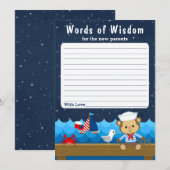 Nautical Boy Monkey Red en marine Wisdom Kaart (Voorkant / Achterkant)