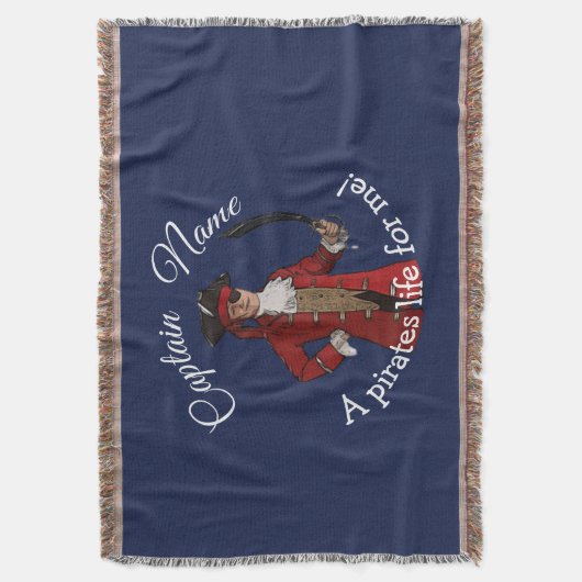 Nautical Boy Party Pirate Deken (Voorkant Verticaal)