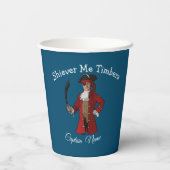 Nautical Boy Pirate Papieren Bekers (Achterkant)