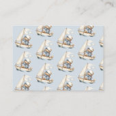 Nautical Boy Sailor Teddy Bears Boeken Baby shower Informatiekaartje (Achterkant)