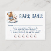 Nautical Boy Sailor Teddy Bears Luier Baby shower Informatiekaartje (Voorkant)