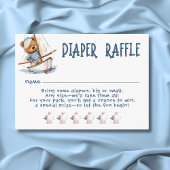Nautical Boy Sailor Teddy Bears Luier Baby shower Informatiekaartje