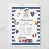 Nautical Boy Virtuele Baby Shower Kaart (Voorkant)