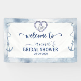 Nautical Bridal Shower Anchor Watercolor Welcome Spandoek