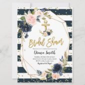 Nautical Bridal Shower Invitation Kaart (Voorkant)