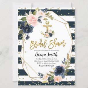 Nautical Bridal Shower Invitation Kaart