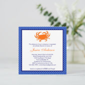 Nautical Bridal Shower Invitation Oranje/Navy Kaart